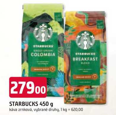 STARBUCKS 450 g káva zrnková, vybrané druhy