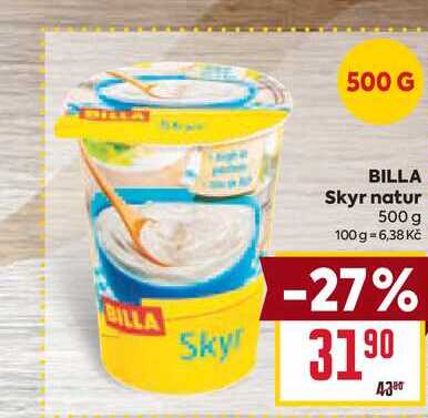 BILLA Skyr natur 500 g 