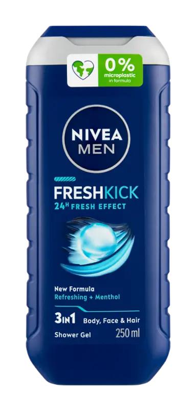 NIVEA Men Sprchový gel pro muže 3v1 Fresh Kick, 250 ml