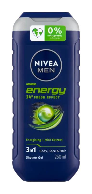 NIVEA Men Sprchový gel pro muže 3v1 Energy, 250 ml