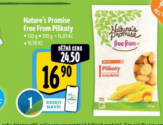  Nature's Promise Free From Piškoty 120 g  