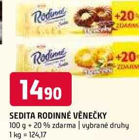 Sedita Věnečky 100g+ 20% různé druhy