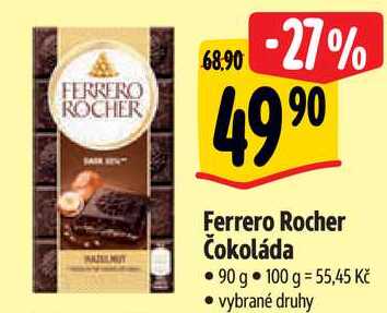 Ferrero Rocher Čokoláda, 90 g 