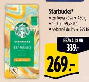 Starbucks zrnková káva, 450 g