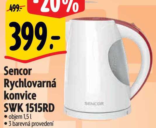 Sencor Rychlovarná konvice SWK 1515RD