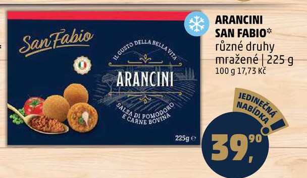 ARANCINI SAN FABIO různé druhy mražené, 225 g