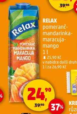 RELAX pomeranč- mandarinka- maracuja- mango, 1 l 