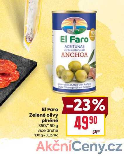 El Faro Zelené olivy plněné 350/150 g  