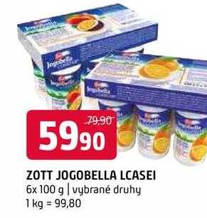 Zott jogobella lcasei 6x 100 g vybrané druhy 