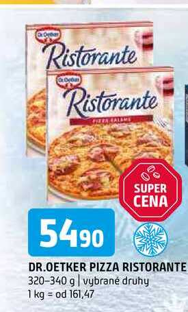 Dr. Oetker Pizza Ristorante, vybrané druhy 320-340g