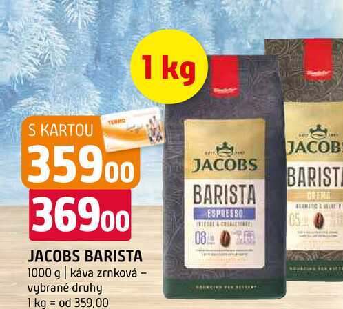 Jacobs barista 1000 g káva zrnková vybrané druhy 