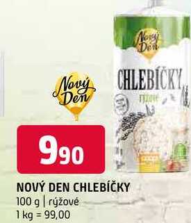 Nový den chlebíčky 100 g rýžové 