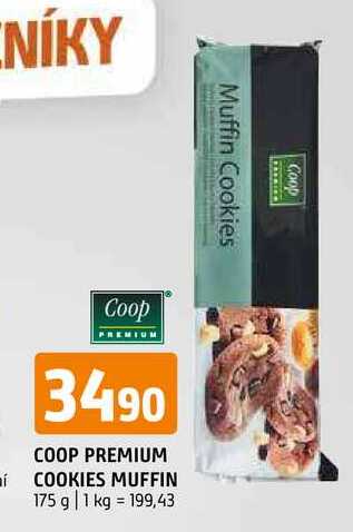 Coop premium cookies muffin 175 g