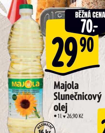  Majola Slunečnicový olej 1 l