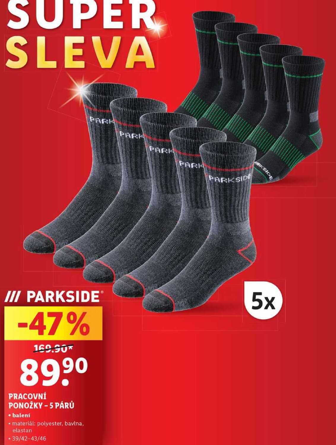 PRACOVNÍ PONOŽKY - 5 PÁRŮ