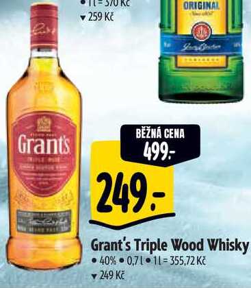 Grant's Triple Wood Whisky, 0,7 l