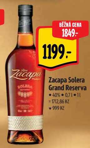 Zacapa Solera Grand Reserva, 0,7 l