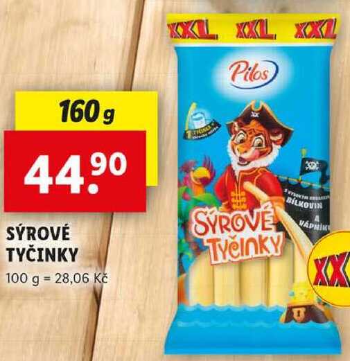 SÝROVÉ TYČINKY, 160 g