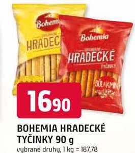 BOHEMIA HRADECKÉ TYČINKY 90 g