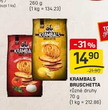 KRAMBALS BRUSCHETTA různé druhy 70 g 