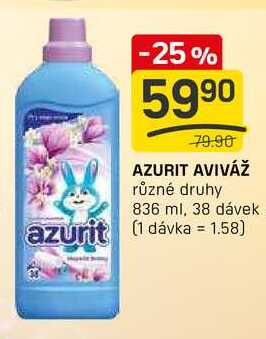 AZURIT AVIVÁŽ různé druhy 836 ml, 38 dávek 