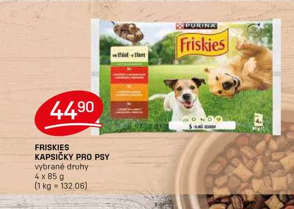 FRISKIES KAPSIČKY PRO PSY vybrané druhy 4 x 85 g 