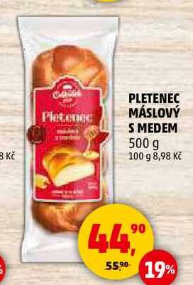 PLETENEC MÁSLOVÝ S MEDEM, 500 g 