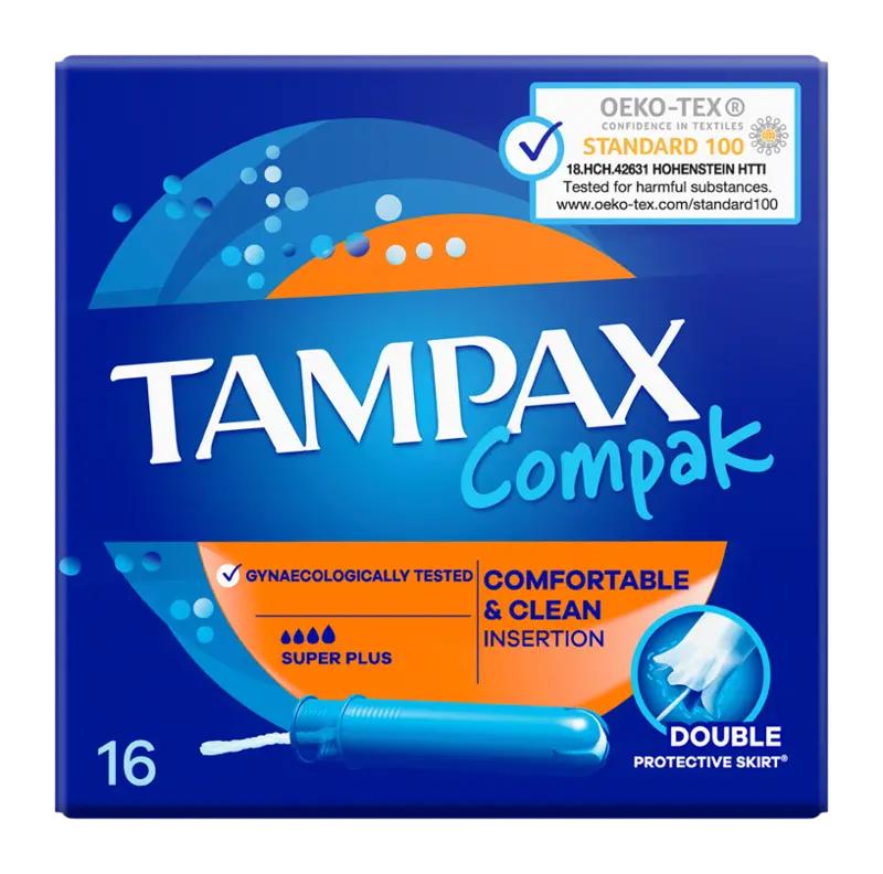 Tampax Tampony s aplikátorem Compak Super Plus, 16 ks