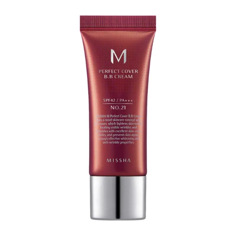 Missha BB krém Perfect Cover SPF 42 No.21 (Light Beige), 20 ml