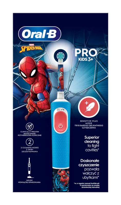 Oral-B Elektrický zubní kartáček Pro Kids Spiderman, 1 ks