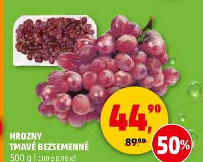 HROZNY TMAVÉ BEZSEMENNÉ, 500 g 