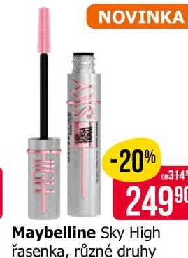 Maybelline Sky High řasenka, různé druhy 