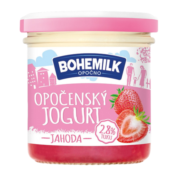 Bohemilk Opočenský jogurt jahoda 2.8%