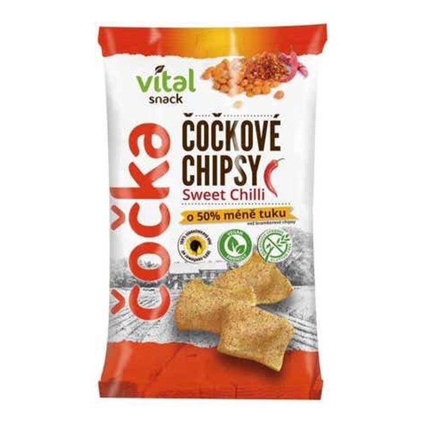 Vital Snack Čočkové chipsy Sweet Chilli