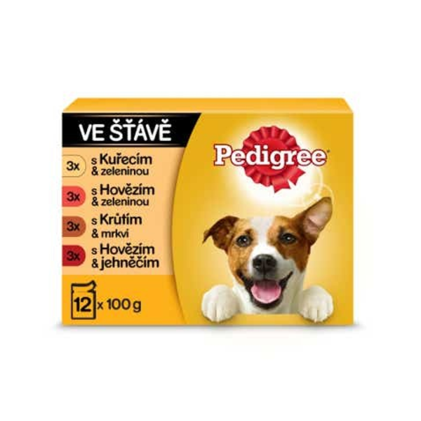 Pedigree kompletní krmivo pro dospělé psy 12 x100g