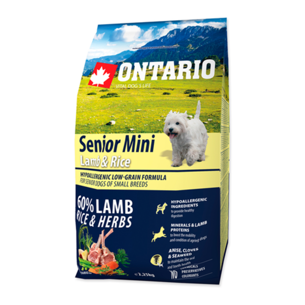 Ontario Granule Senior Mini Lamb & Rice