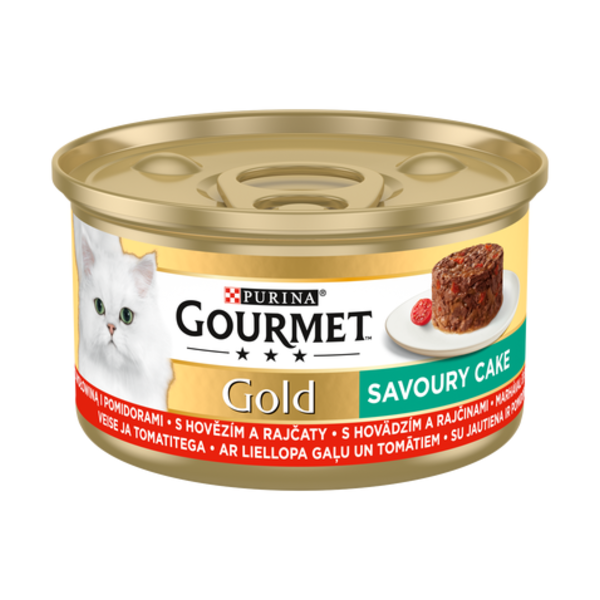 Gourmet Gold Savoury Cake s hovězím a rajčaty