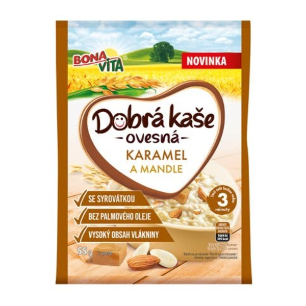 Bonavita Dobrá kaše karamel, mandle