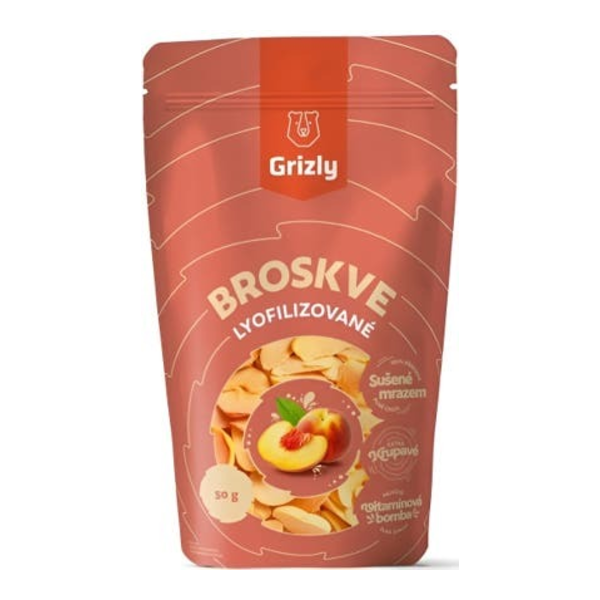 GRIZLY Broskve lyofilizované