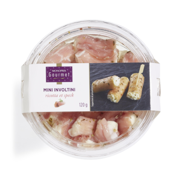 Monoprix Gourmet Mini rolky s ricottou a šunkou