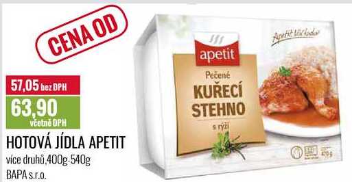 HOTOVÁ JÍDLA APETIT 400g-540g