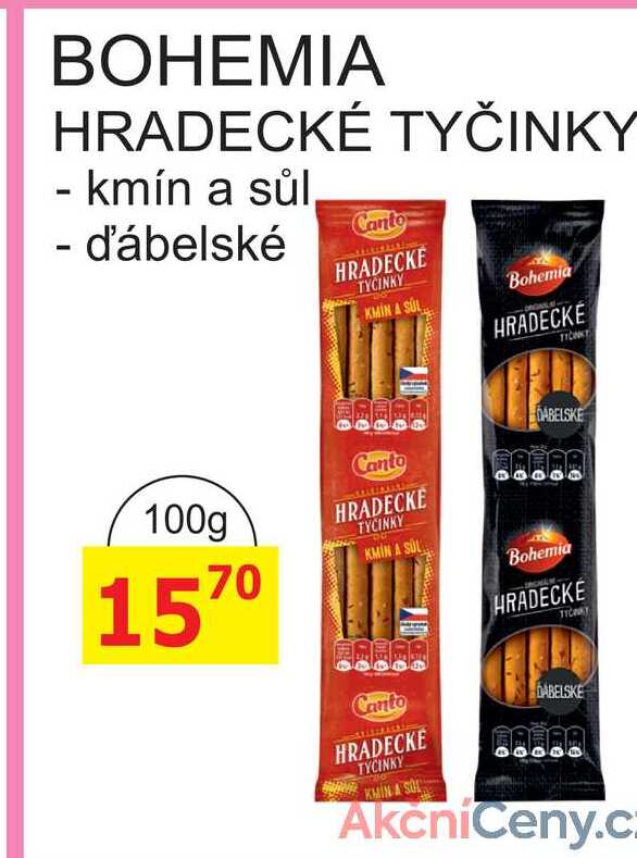 BOHEMIA HRADECKÉ TYČINKY 100g