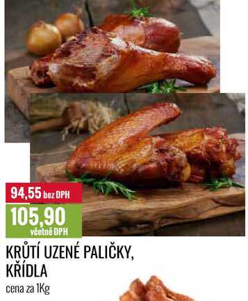 KRŮTÍ UZENÉ PALIČKY, KŘÍDLA cena za 1kg 