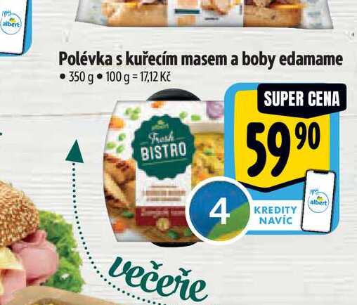   Polévka s kuřecím masem a boby edamame 350 g 