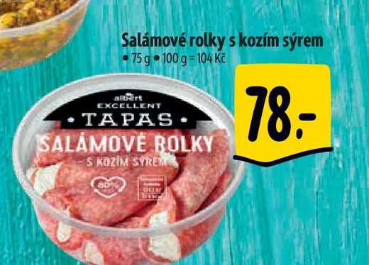 Salámové rolky s kozím sýrem 75 g 