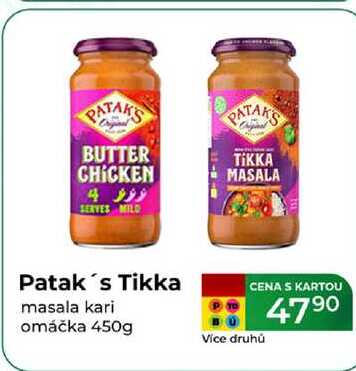 Patak's Tikka masala kari omáčka 450g 