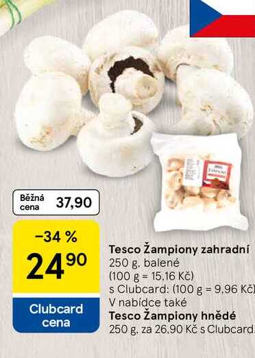 Tesco žampiony zahradní, 250 g