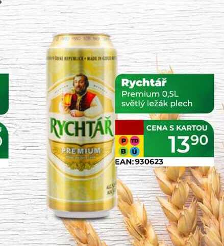 Rychtář Premium 0,5L světlý ležák plech  