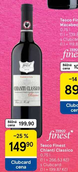 Tesco Finest Chianti Classico, 0.75 l 