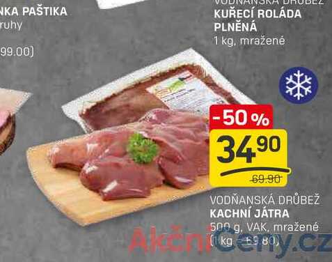 KACHNÍ JÁTRA 500 g. VAK, mražená 